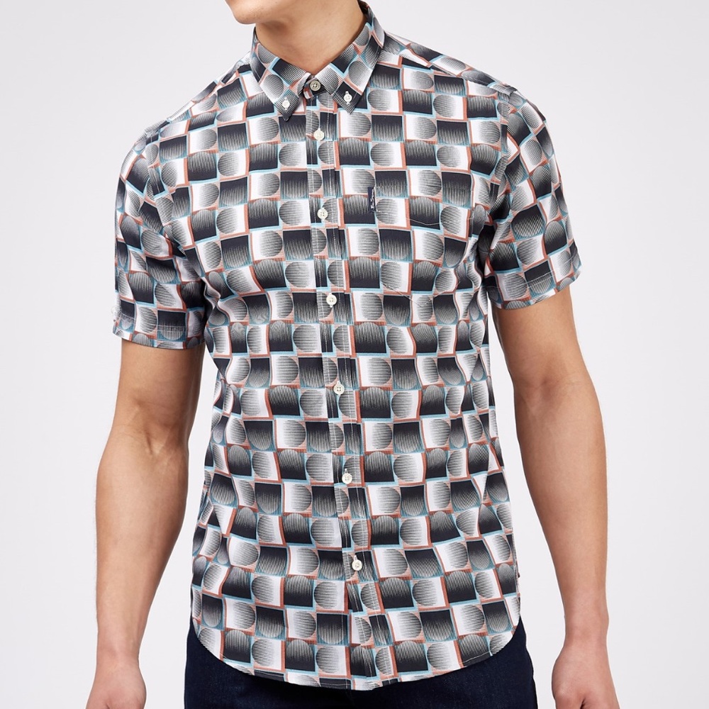 Ben Sherman Short Sleeve Archive Print Shirt - NWT
